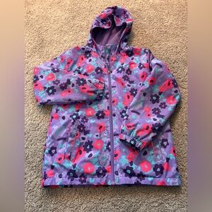 Jingle Bongala Girls Purple w Flowers Raincoat a Hood Fleece Inside

Size 10/12